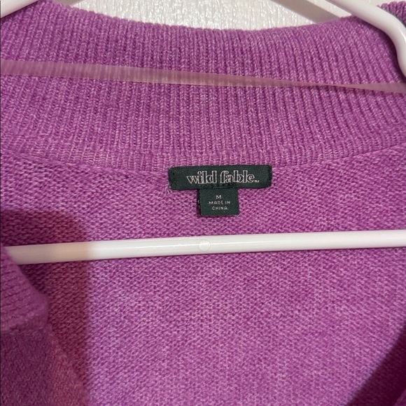 Wild Fable V-Neck Sweater in Purple, Pink, and Green - Picture 3 of 4